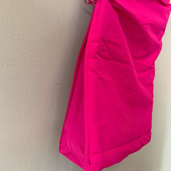 Lands End Snow Pants Girls 16 Hot Pink Waterproof Insulated Iron Knee Grow Along - Picture 6 of 15